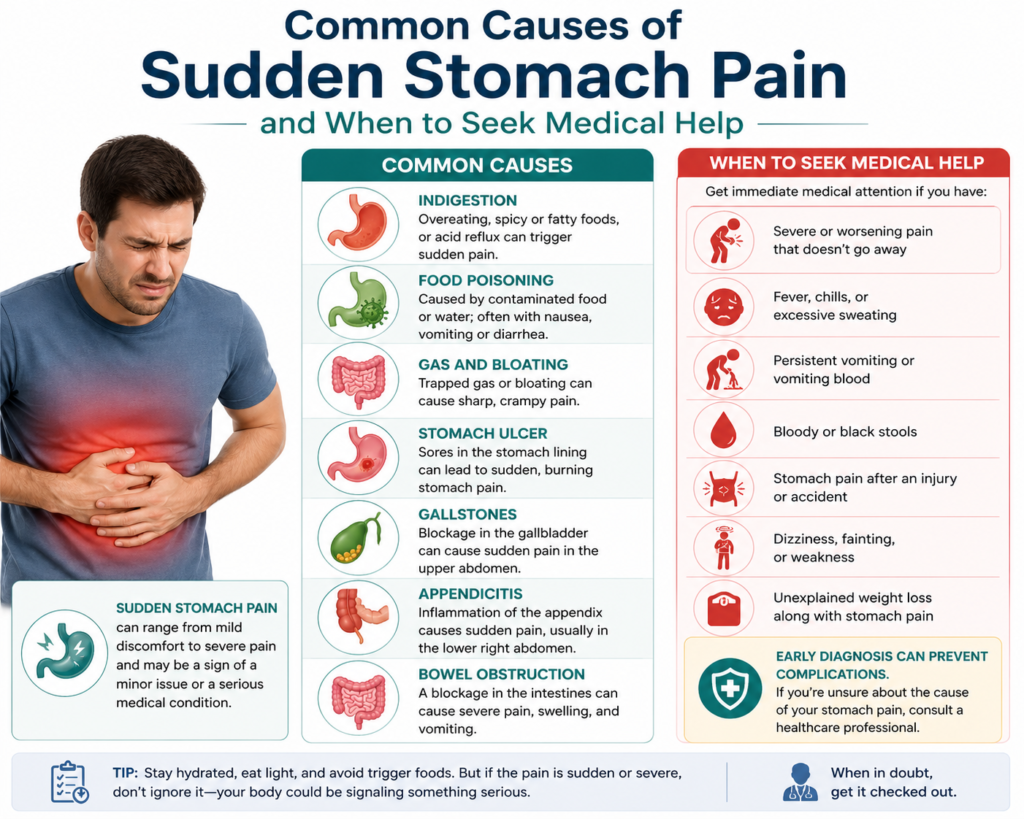 Common Causes of Sudden Stomach Pain and When to Seek Medical Help