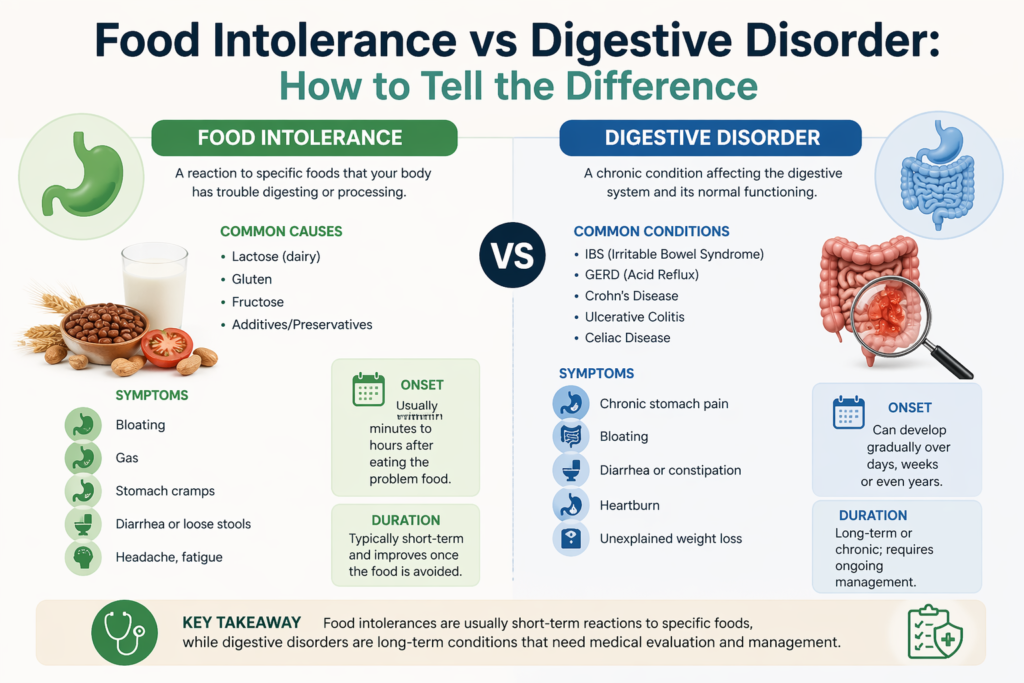 Food Intolerance vs Digestive Disorder How to Tell the Difference